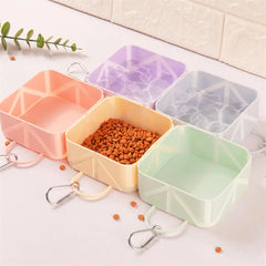 Travel pet accessories, lightweight, anti slip, foldable pet bowl, hiking buckle