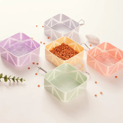 Silicone Foldable Pet Travel Bowl: Portable Dog and Cat Bowl for Outdoor Food and Water - Camping, Hiking, and Outing Use