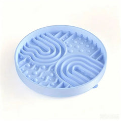 Silicone pet slow-feeding dish for cats and dogs, anti-choking suction cup type slow-feeding bowl