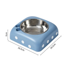 Single pet bowl, cat food, water bowl, anti slip feeding tray, durable pet feeder, suitable for kittens