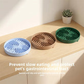 Silicone pet slow-feeding dish for cats and dogs, anti-choking suction cup type slow-feeding bowl
