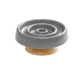 Ceramic anti drum pet feeding container - slow feeding bowl for dogs and cats to prevent rapid feeding