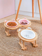 Ceramic cat bowl dog bowl single/double pet bowl cat/dog feeder