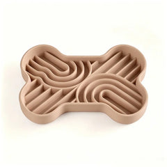 Silicone pet slow-feeding dish for cats and dogs, anti-choking suction cup type slow-feeding bowl