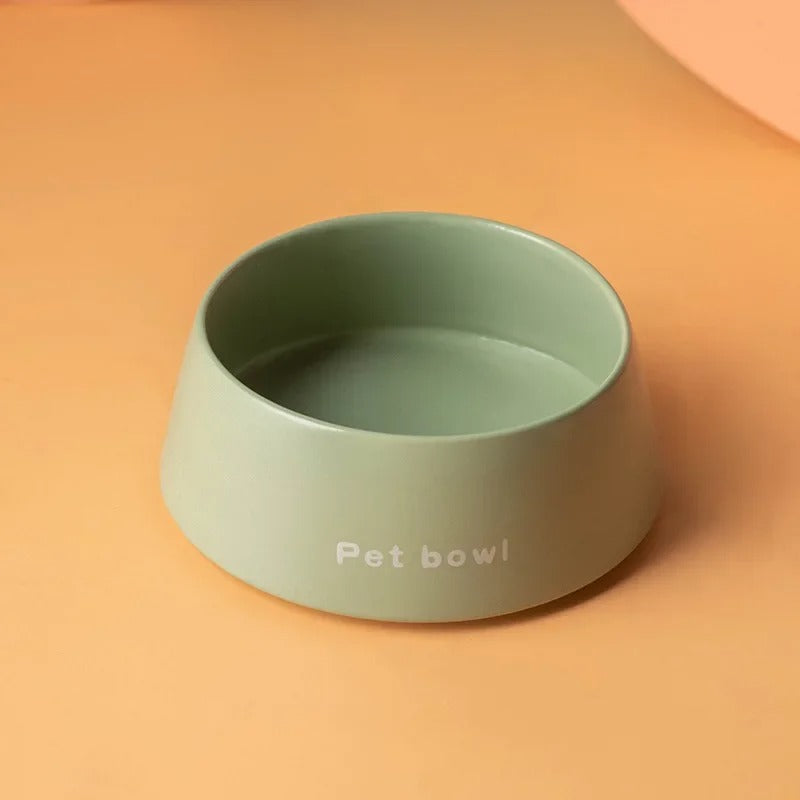 Circular colored pet feeding dish/pet feeding bowl