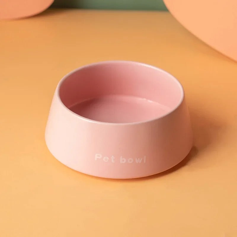 Circular colored pet feeding dish/pet feeding bowl