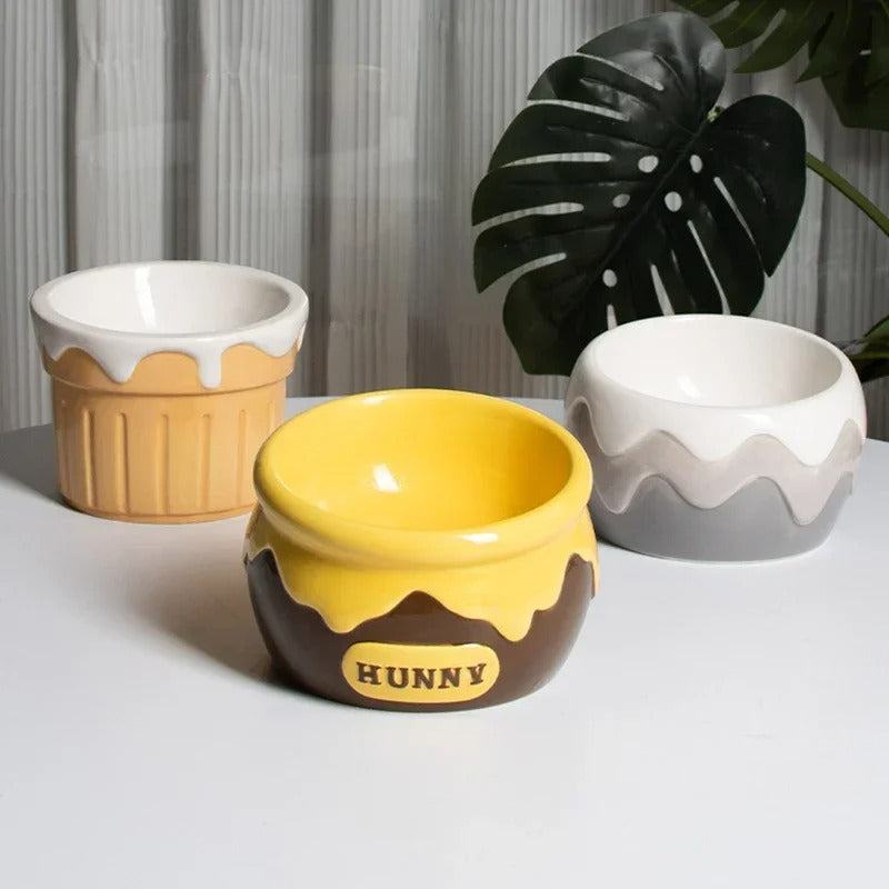 One piece cute feeding bowl