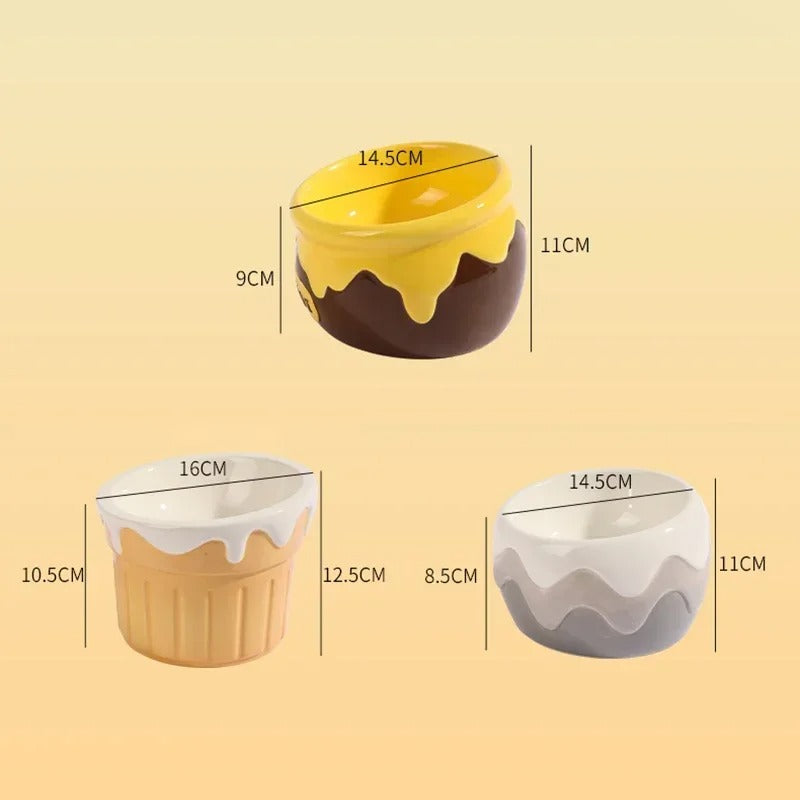 One piece cute feeding bowl