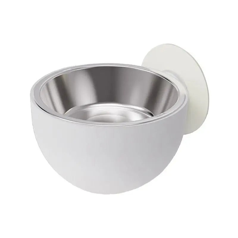 Wall mounted pet feeding bowl