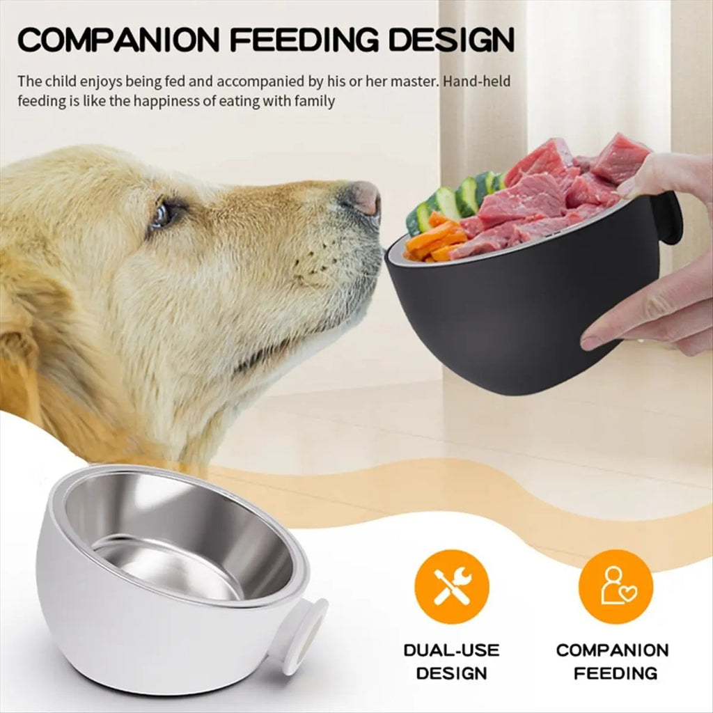 Wall mounted pet feeding bowl