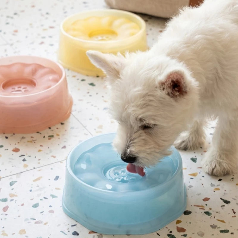 1200ML Summer Pet Cooling Bowl Water Bowl Non Wet Mouth Pet Drinking Bowl Portable