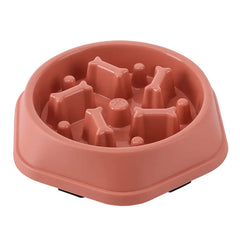 Slow feeding cat bowl anti suffocation cat food bowl anti slip pet slow food dispenser