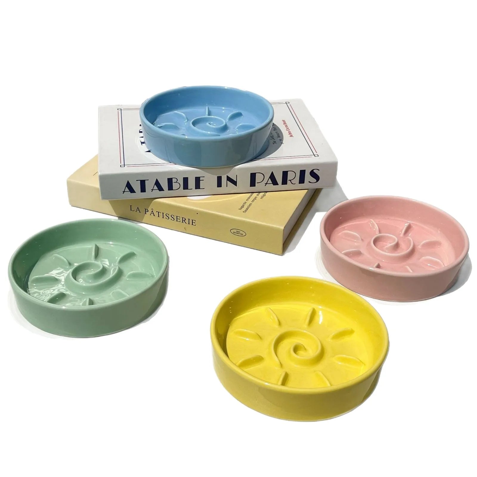 High Foot Slow Feeder Pet Bowl Cat Medium Capacity Anti Choking Anti Tilt Spine Care Ceramic Household Single Bowl