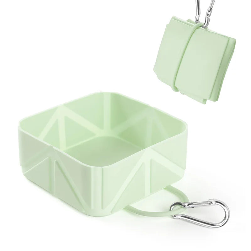 Silicone Foldable Pet Travel Bowl: Portable Dog and Cat Bowl for Outdoor Food and Water - Camping, Hiking, and Outing Use