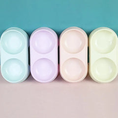 Pet Double Bowl Dog Bowl Cat and Dog Drinking and Eating Dual purpose Rice Bowl Pet Supplies Cat Feeder