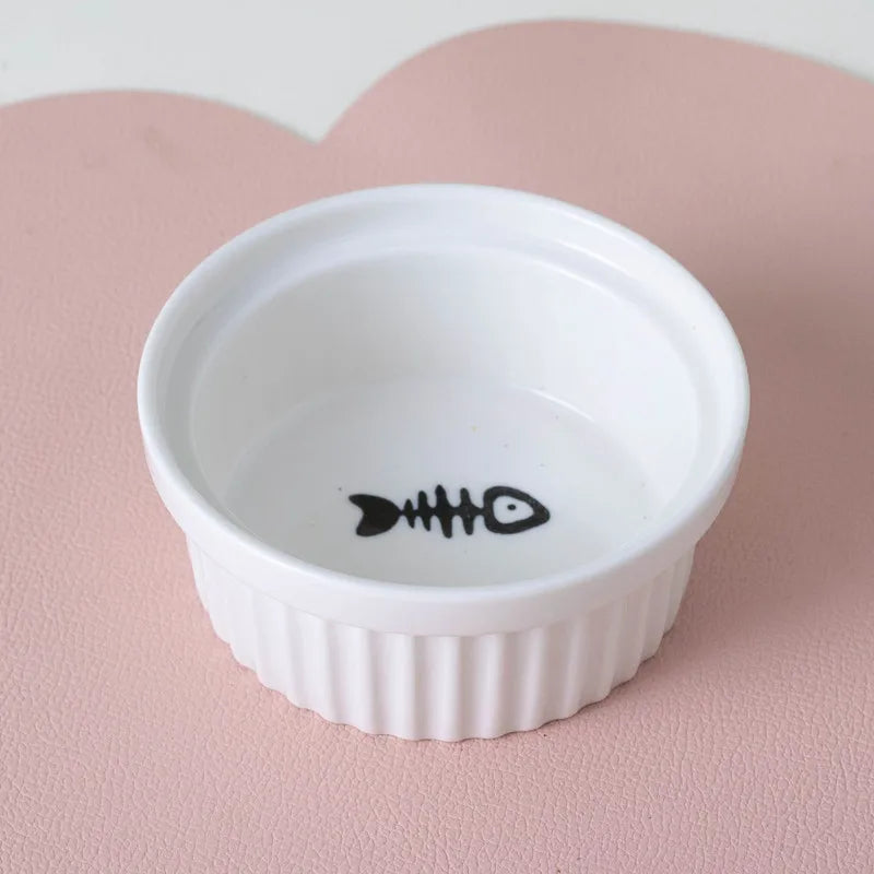 Pet Feeding Bowl Cat Single Capacity 15 ° Tilt Neck Protection Non slip Stainless Steel Plastic