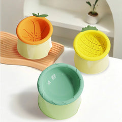Anti overflow slow feeding bowl, pet silicone bowl to protect cervical spine, high foot rice bowl