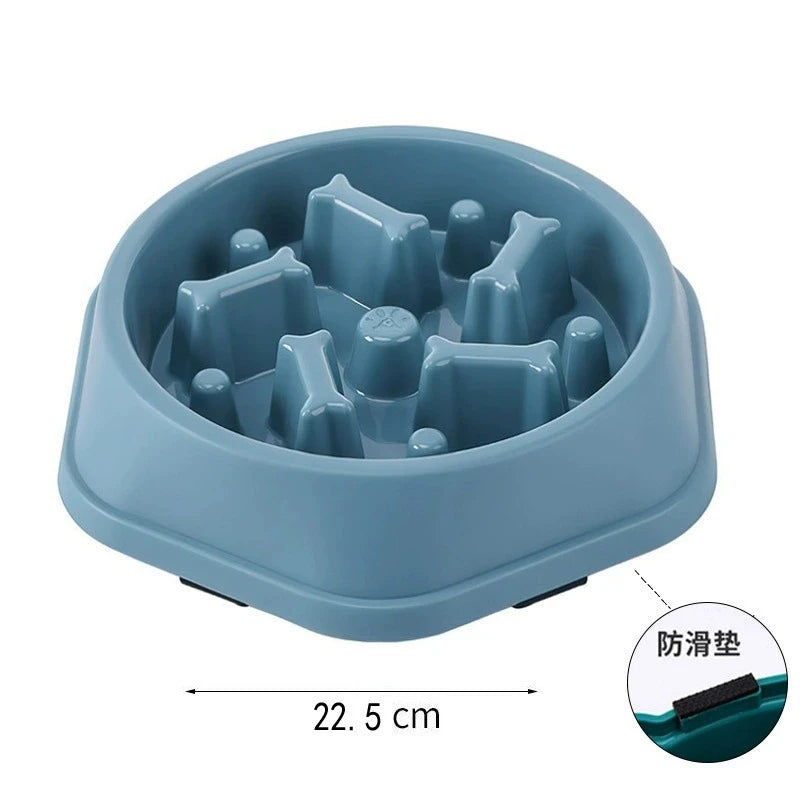 Slow feeding cat bowl anti suffocation cat food bowl anti slip pet slow food dispenser