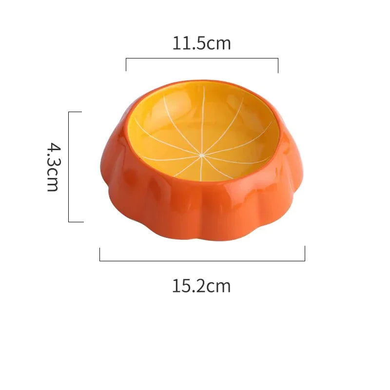 Cute design pet ceramic bowl watermelon strawberry shaped cat food bowl