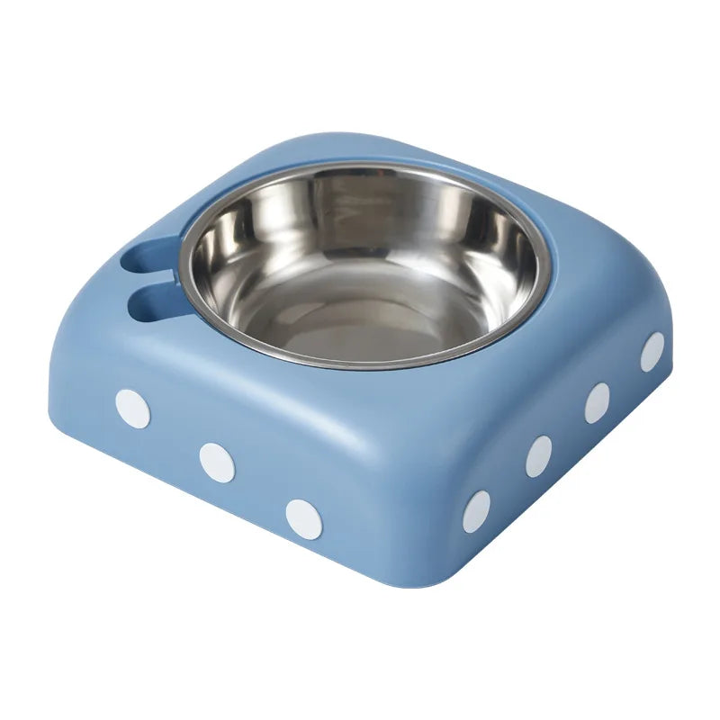 Single pet bowl, cat food, water bowl, anti slip feeding tray, durable pet feeder, suitable for kittens