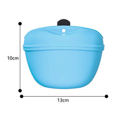 Silicone dog care bag with magnetic sealing, pet training food bag, portable