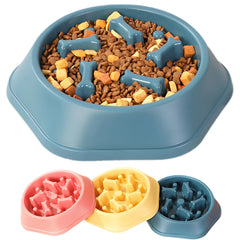 Slow feeding cat bowl anti suffocation cat food bowl anti slip pet slow food dispenser