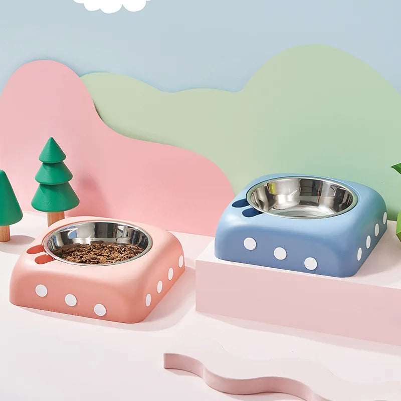 Single pet bowl, cat food, water bowl, anti slip feeding tray, durable pet feeder, suitable for kittens