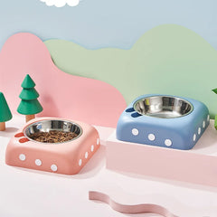 Single pet bowl, cat food, water bowl, anti slip feeding tray, durable pet feeder, suitable for kittens
