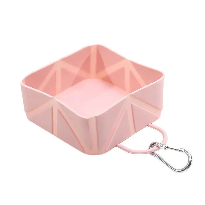 Travel pet accessories, lightweight, anti slip, foldable pet bowl, hiking buckle