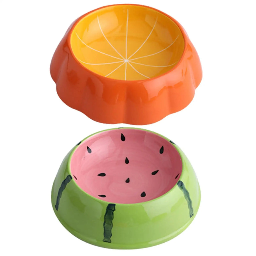 Fruit patterned pet feeding bowl